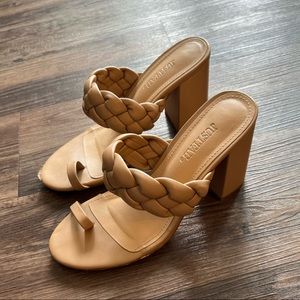 Beige Braided Sandals